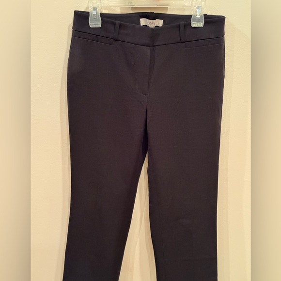 Loft Kate Pants/50% Cotton-44% Rayon/Mid-Rise/Black/Size 6/Office/ Dressy/EUC - Picture 2 of 13
